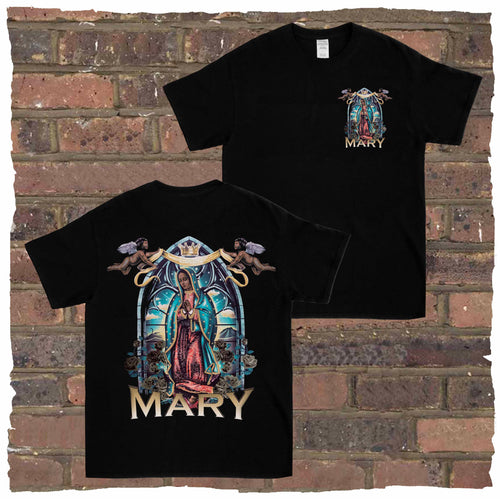 Black Rose Virgin Mary Tee