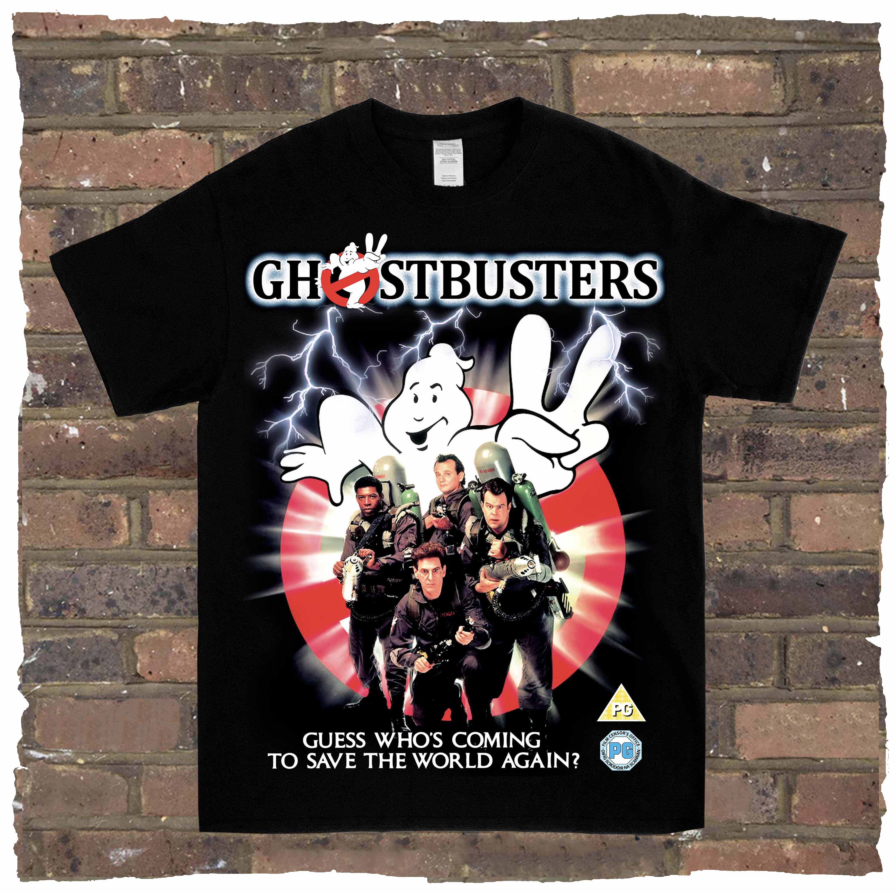 T-shirt Ghostbusters Rétro Noir Taille L - Marque Ripple Junction, Neuf Sans étiquette